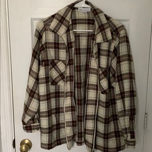 NYjeans zipper flannel jacket